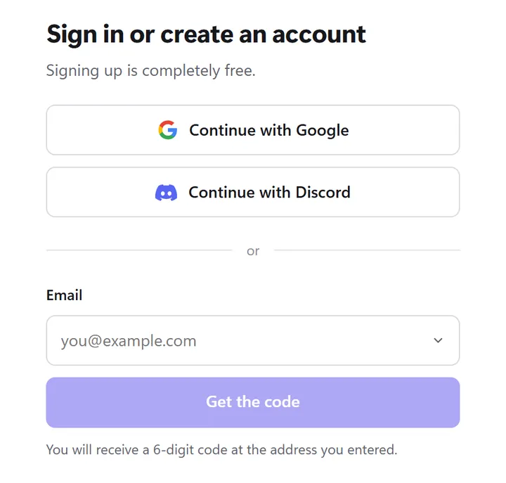 The sign-in screen of the LanWarp app